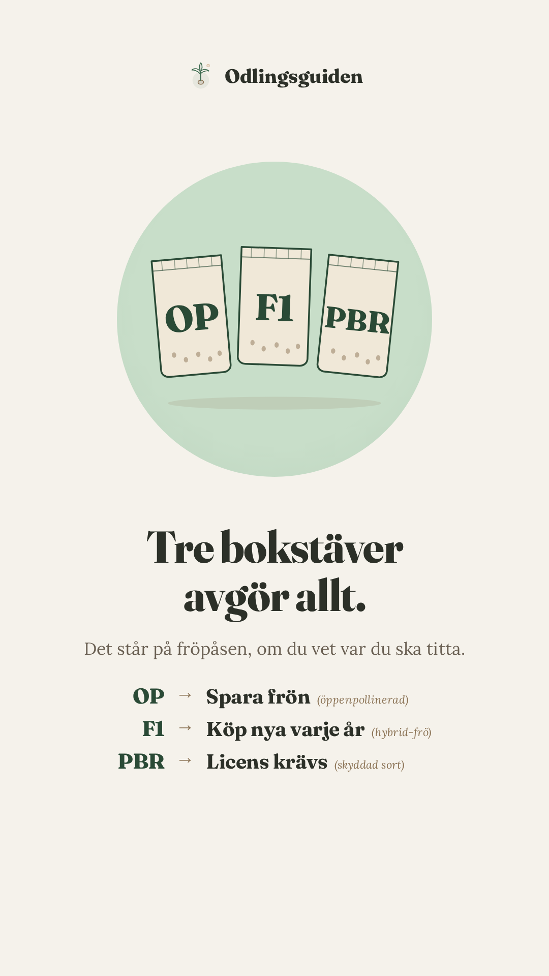 OP, F1, PBR - tre bokstäver som avgör